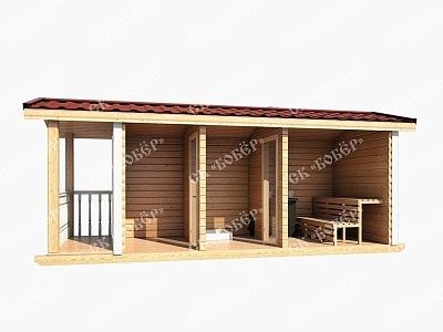 Перевозная баня 6х2.3