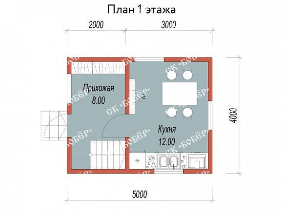 Сруб из бруса 4х5. фото