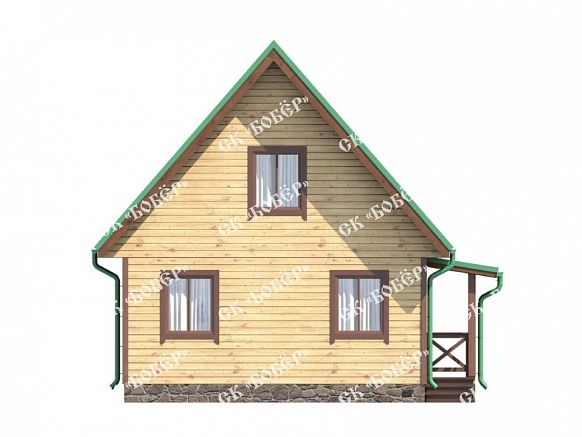 Дачный дом из бруса 6х6. фото