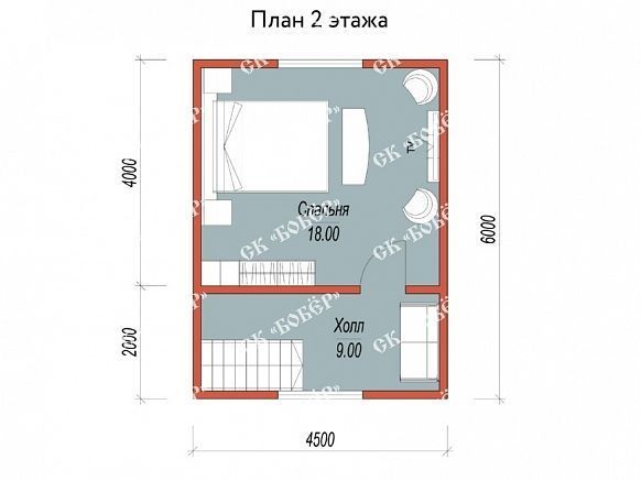 Сруб из бруса 6х7.5. фото