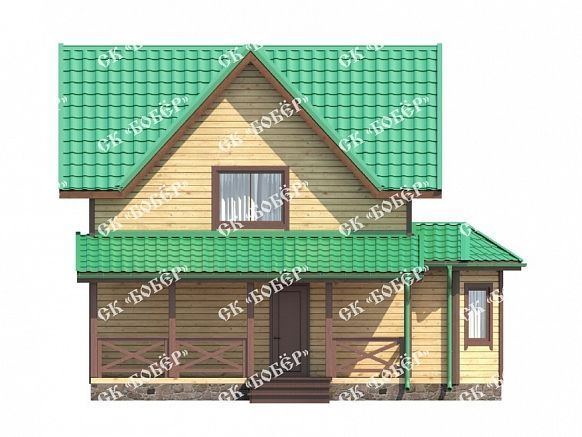 Дачный дом из бруса 7х8. фото