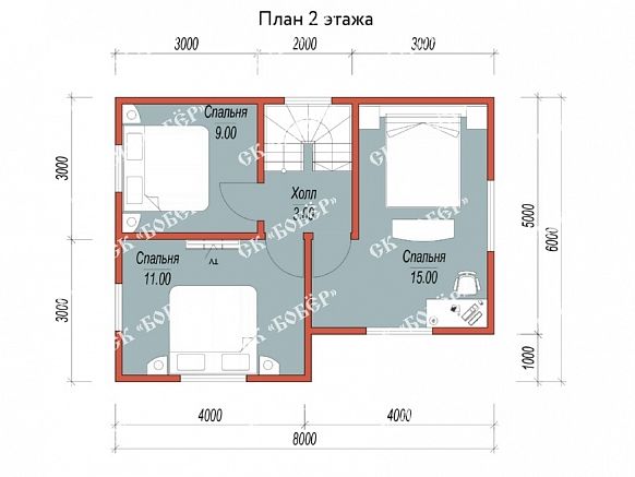 Дом из бруса 6х8. фото