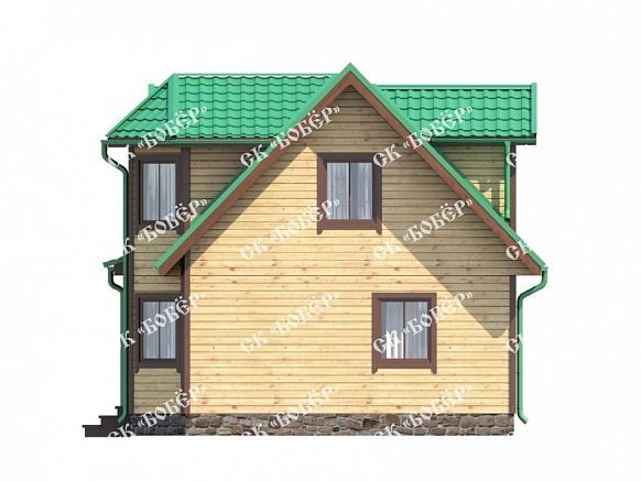 Деревянный дом из бруса 7х8. фото